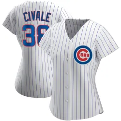 Chicago Cubs Aaron Civale White Authentic Women's Home Player Jersey