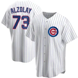 Chicago Cubs Adbert Alzolay White Replica Youth Home Player Jersey