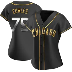 Chicago Cubs Benjamin Cowles Black Golden Replica Women's Alternate Player Jersey