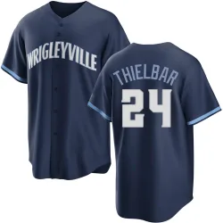 Chicago Cubs Caleb Thielbar Navy Replica Men's 2021 City Connect Player Jersey