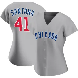 Chicago Cubs Carlos Santana Gray Replica Women's Road Player Jersey