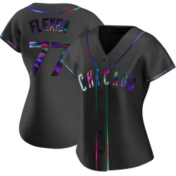 Chicago Cubs Chris Flexen Black Holographic Replica Women's Alternate Player Jersey
