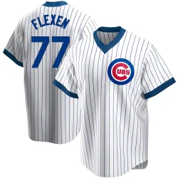 Chicago Cubs Chris Flexen White Replica Men's Home Cooperstown Collection Player Jersey