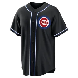 Chicago Cubs Custom Black Replica Youth Fashion Out Player Jersey