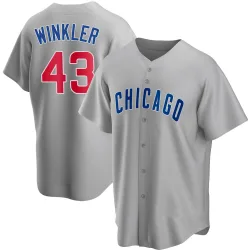 Chicago Cubs Dan Winkler Gray Replica Men's Road Player Jersey