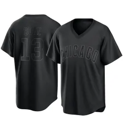 Chicago Cubs David Bote Black Replica Men's Pitch Fashion Player Jersey