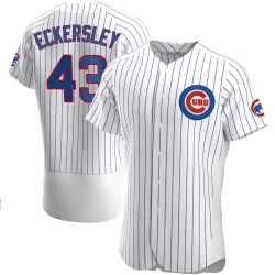 Chicago Cubs Dennis Eckersley White Authentic Men's Home Player Jersey