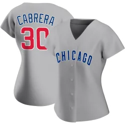 Chicago Cubs Edward Cabrera Gray Authentic Women's Road Player Jersey