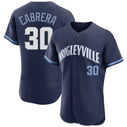 Chicago Cubs Edward Cabrera Navy Authentic Men's 2021 City Connect Player Jersey