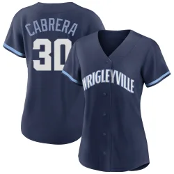 Chicago Cubs Edward Cabrera Navy Authentic Women's 2021 City Connect Player Jersey