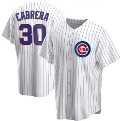 Chicago Cubs Edward Cabrera White Replica Youth Home Player Jersey