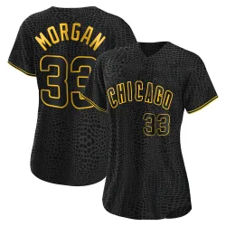 Chicago Cubs Eli Morgan Black Authentic Women's Snake Skin City Player Jersey