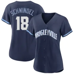 Chicago Cubs Frank Schwindel Navy Replica Women's 2021 City Connect Player Jersey