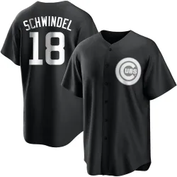 Chicago Cubs Frank Schwindel White Replica Youth Black/ Player Jersey