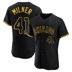 Chicago Cubs Hoby Milner Black Authentic Men's Snake Skin City Player Jersey