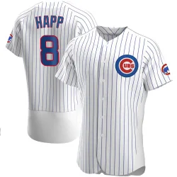 Chicago Cubs Ian Happ White Authentic Men's Home Player Jersey