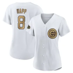 Chicago Cubs Ian Happ White Game Women's Replica 2022 All-Star Player Jersey