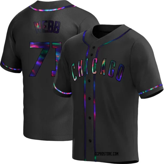 Chicago Cubs Jacob Webb Black Holographic Replica Men's Alternate Player Jersey