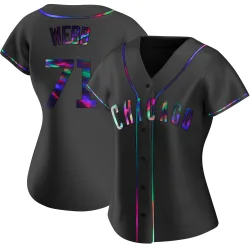 Chicago Cubs Jacob Webb Black Holographic Replica Women's Alternate Player Jersey