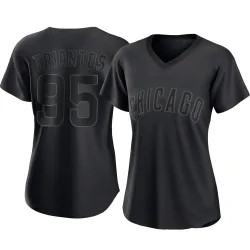 Chicago Cubs James Triantos Black Authentic Women's Pitch Fashion Player Jersey
