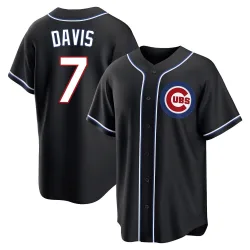 Chicago Cubs Jody Davis Black Replica Youth Fashion Out Player Jersey
