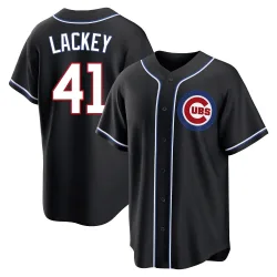 Chicago Cubs John Lackey Black Replica Youth Fashion Out Player Jersey