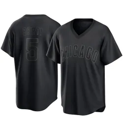 Chicago Cubs Jon Berti Black Replica Youth Pitch Fashion Player Jersey