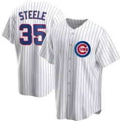 Chicago Cubs Justin Steele White Replica Men's Home Player Jersey