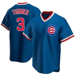 Chicago Cubs Justin Turner Royal Replica Youth Road Cooperstown Collection Player Jersey