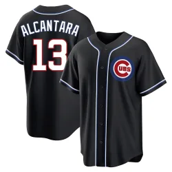 Chicago Cubs Kevin Alcantara Black Replica Men's Fashion Out Player Jersey