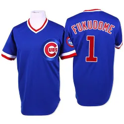 Chicago Cubs Kosuke Fukudome Official Blue Authentic Men's Mitchell and Ness Throwback Player MLB Jersey
