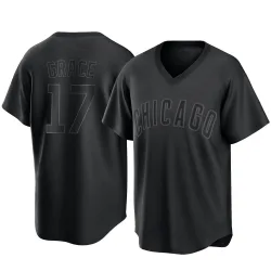 Chicago Cubs Mark Grace Black Replica Men's Pitch Fashion Player Jersey