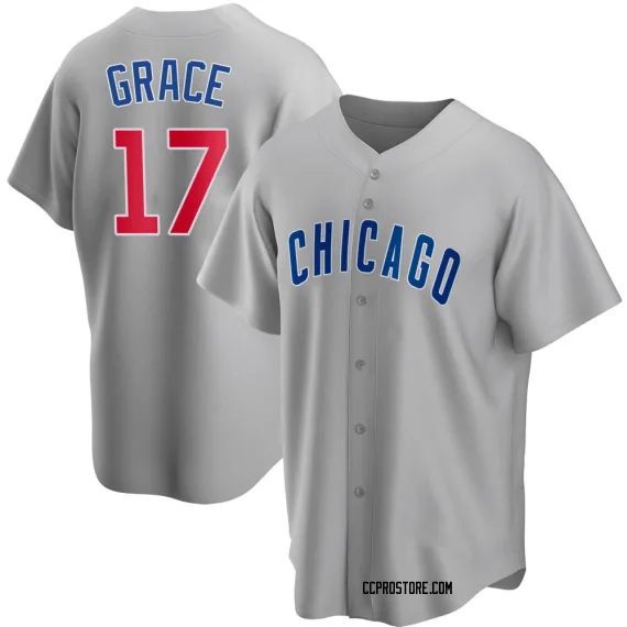 Chicago Cubs Mark Grace Gray Replica Youth Road Player Jersey