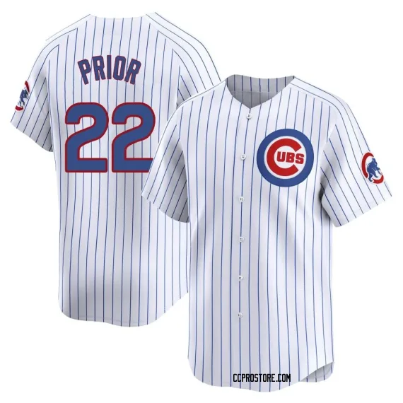 Chicago Cubs Mark Prior White Limited Youth Home Player Jersey