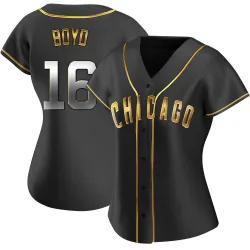 Chicago Cubs Matthew Boyd Black Golden Replica Women's Alternate Player Jersey