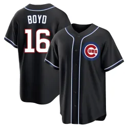Chicago Cubs Matthew Boyd Black Replica Youth Fashion Out Player Jersey