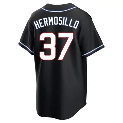 Chicago Cubs Michael Hermosillo Black Replica Men's Fashion Out Player Jersey