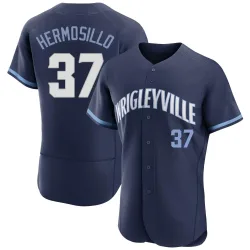 Chicago Cubs Michael Hermosillo Navy Authentic Men's 2021 City Connect Player Jersey
