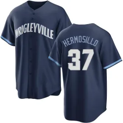 Chicago Cubs Michael Hermosillo Navy Replica Youth 2021 City Connect Player Jersey
