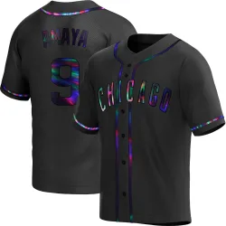 Chicago Cubs Miguel Amaya Black Holographic Replica Youth Alternate Player Jersey