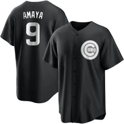 Chicago Cubs Miguel Amaya White Replica Men's Black/ Player Jersey