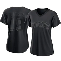 Chicago Cubs Owen Caissie Black Authentic Women's Pitch Fashion Player Jersey