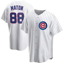 Chicago Cubs Phil Maton White Replica Men's Home Player Jersey