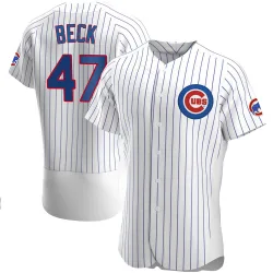 Chicago Cubs Rod Beck White Authentic Men's Home Player Jersey