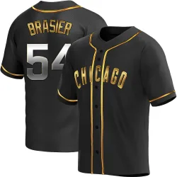 Chicago Cubs Ryan Brasier Black Golden Replica Youth Alternate Player Jersey
