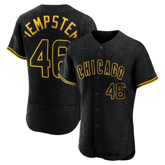 Chicago Cubs Ryan Dempster Black Authentic Men's Snake Skin City Player Jersey