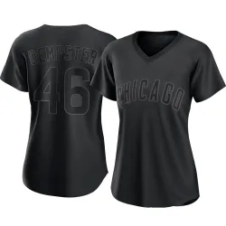 Chicago Cubs Ryan Dempster Black Replica Women's Pitch Fashion Player Jersey