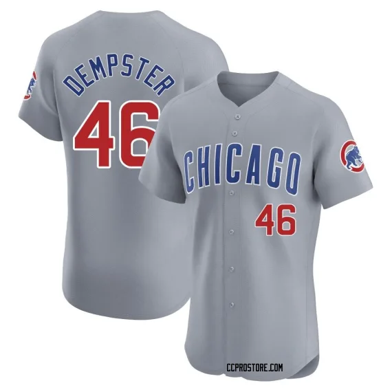 Chicago Cubs Ryan Dempster Gray Elite Men's Road Player Jersey