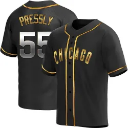 Chicago Cubs Ryan Pressly Black Golden Replica Youth Alternate Player Jersey