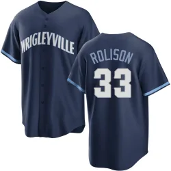Chicago Cubs Ryan Rolison Navy Replica Men's 2021 City Connect Player Jersey